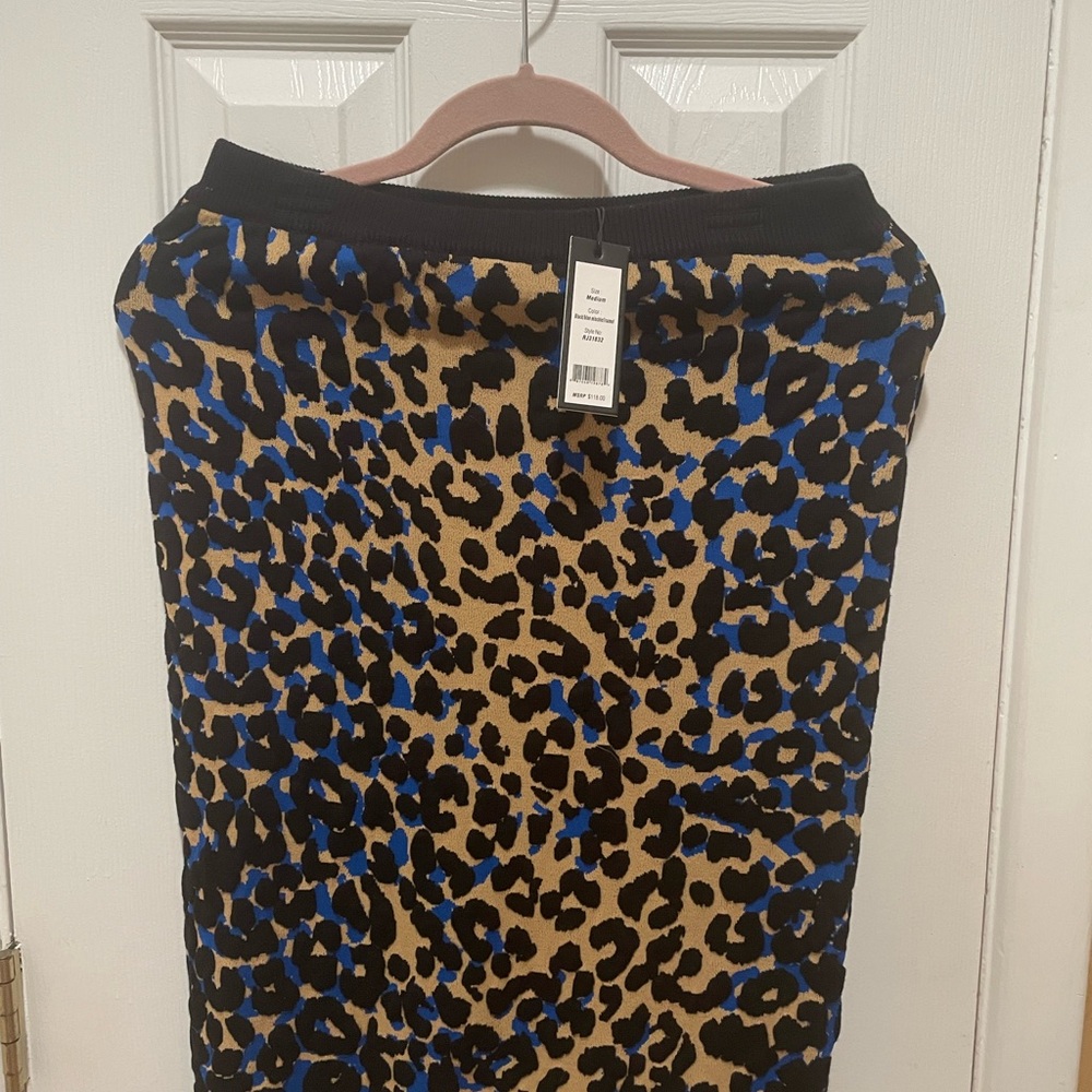 Romeo &Juliet knit camouflage Print Skirt with Blue Accents